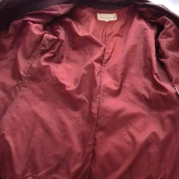 Vintage Gerda for Partners 3 reddish brown Vinyl coat with tie at waist. Size L - Picture 16 of 16
